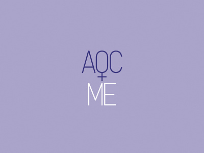 AOC + ME democrat female logo occasio cortez typography women