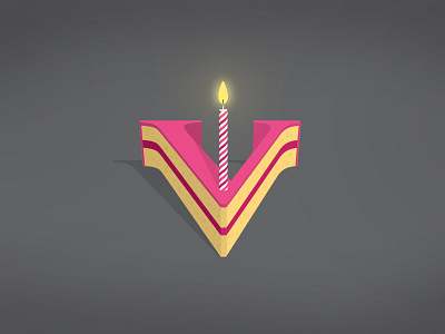 Happy 5th 5 birthday dribbble five