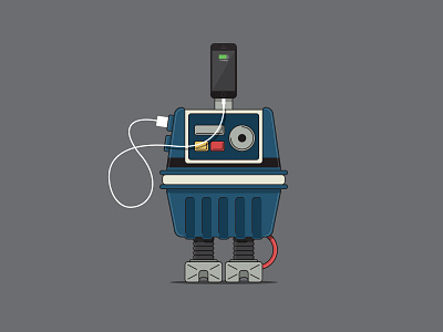 Power Droid droid gonk illustration iphone robot scifi star wars starwars