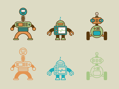Bots cartoon character illustration robot vector