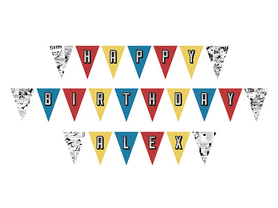 Superhero Party Banner banner birthday comics illustration party superhero