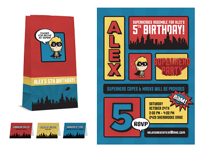 Superhero Party Stuff birthday comics invitation party superhero