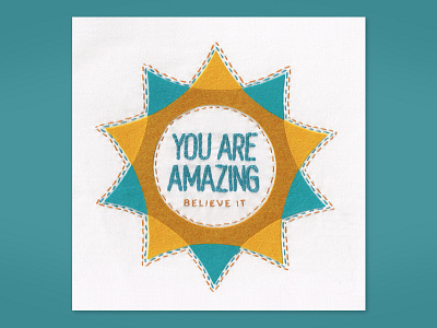 Amazing motivation quilt star sun typography