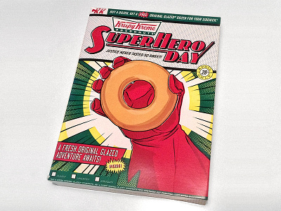 Krispy Kreme SuperHero Day box box doughnut krispy kreme packaging superhero