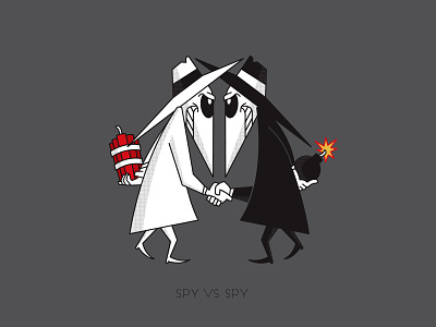 VS enemies illustration mad mad magazine spy spyvsspy vector vs