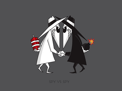 VS enemies illustration mad mad magazine spy spyvsspy vector vs