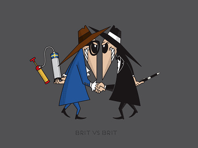 BRIT vs BRIT illustration spy spy vs spy vector vs