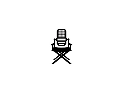 Booth Director logo director logo microphone voiceover