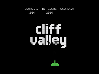 Cliff Valley 80’s 8 bit 80s illustration logo retro school space invaders t shirt