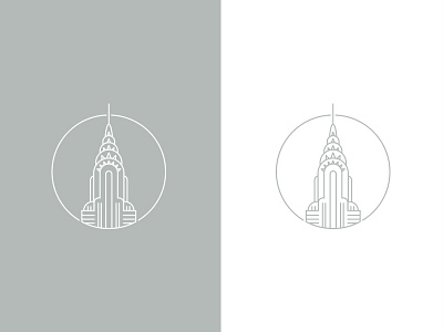 Holy Mother of Chrysler! architecture building chrysler line art logo new york vector
