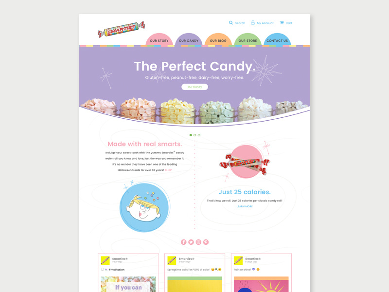 Smarties design website candy smarties
