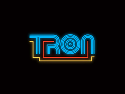Tron Type disc light cycle tron typography
