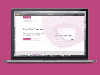 Landing page project for millenium bank