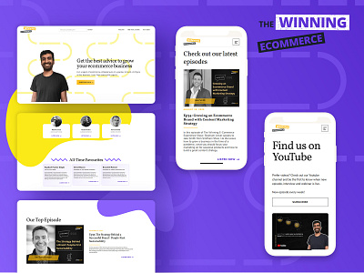 The Winning Ecommerce | Podcast Landing Page Design