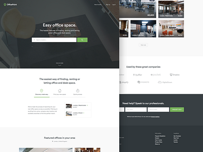 Officepoint Homepage branding homepage office web design website