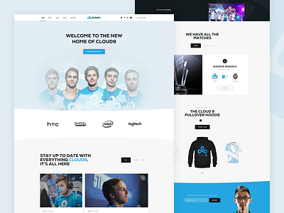 Cloud9 Redesign esports gaming homepage redesign website