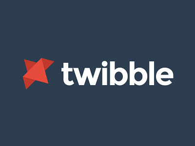 Twibble Logo bird blue branding flat geometric logo red social media twitter white