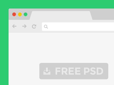 Free PSD: Flat Chrome Browser