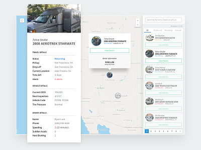 Map Vehicle Tracking Card [WIP] camper card map maps outdoor outdoors rv tracking ui ux vehicle