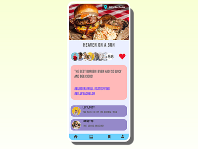 Food Social Media Screen