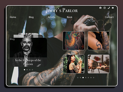 Tattoo Website adobexd design practice tattoo typography ui ux web webdesign website