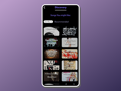 Music Discovery adobexd design mobile music musicapp practice songs typography ui userinterface ux
