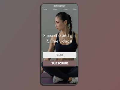 DailyUI #026-Subscribe adobexd dailyui dailyui026 design minimal mobile practice typography ui web yoga