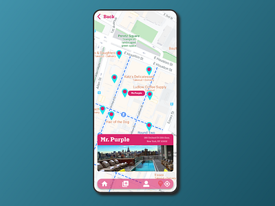 DailyUI #029-Map adobexd dailyui dailyui029 design map minimal mobile nyc practice typography ui