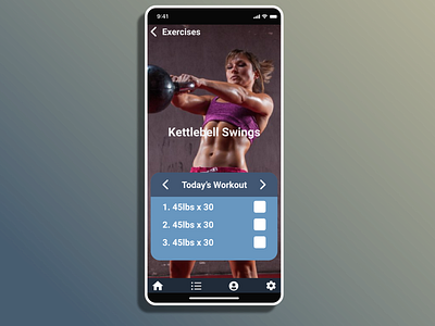 Kettlebell Swings adobexd app design exercise exercise app fitness kettlebell minimalistic mobile practice typography ui working out