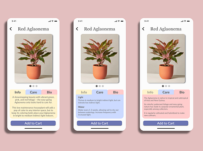 Plant E-commerce adobexd app design design e commerce minimal mobile plants practice typography ui ux web