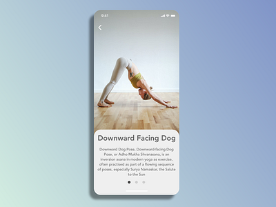 Downward Facing Dog adobexd app design design exercise minimal mobile practice typography ui ux web yoga yoga pose