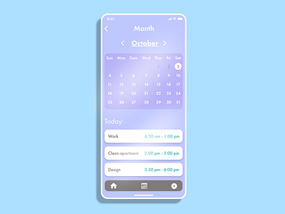 DailyUI 038: Calendar adobexd app calendar dailyui dailyui038 dailyuichallenge design mobile practice typography ui