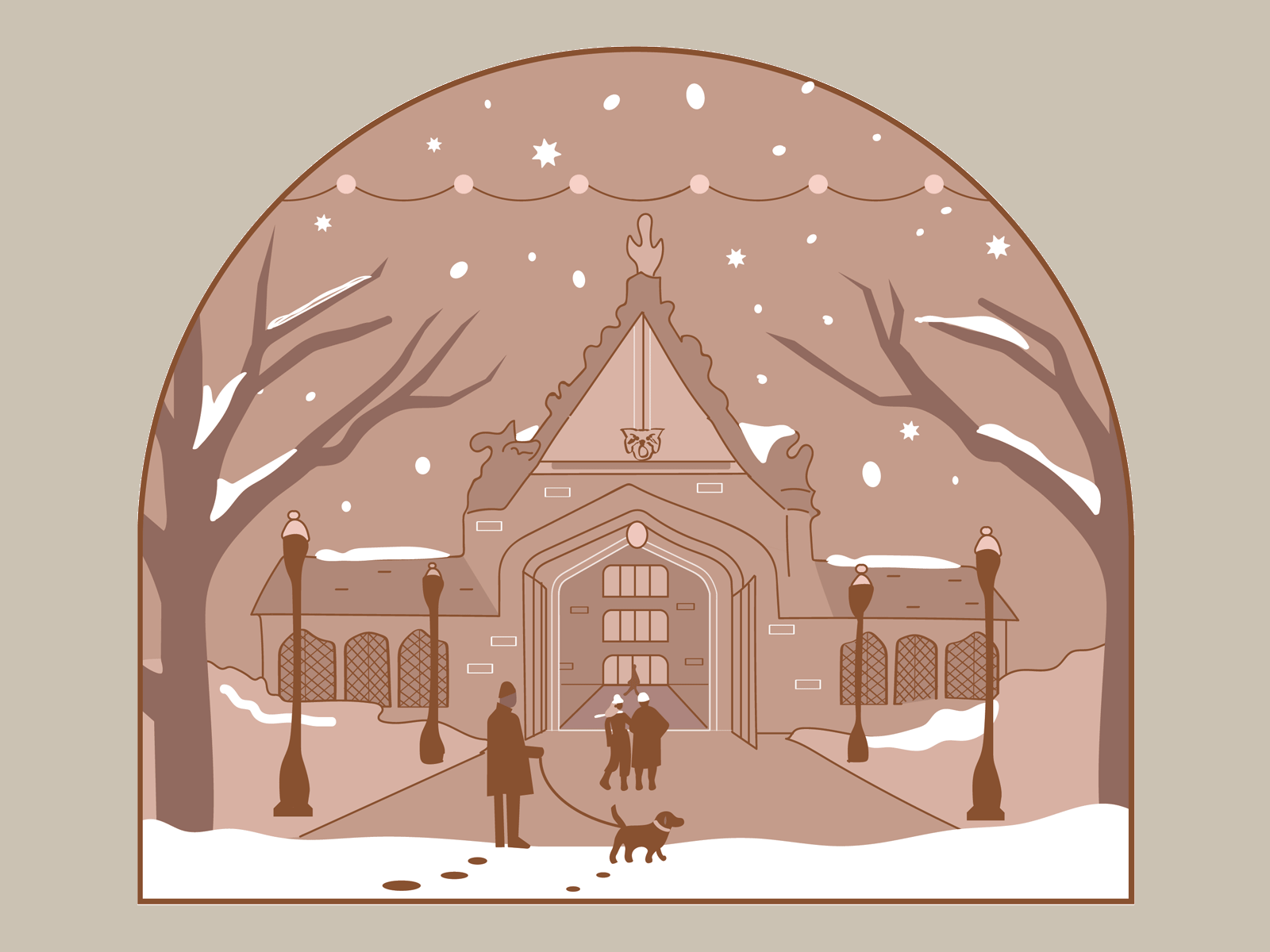 A joyful wintery season animation art branding color communications holiday illustration snow winter