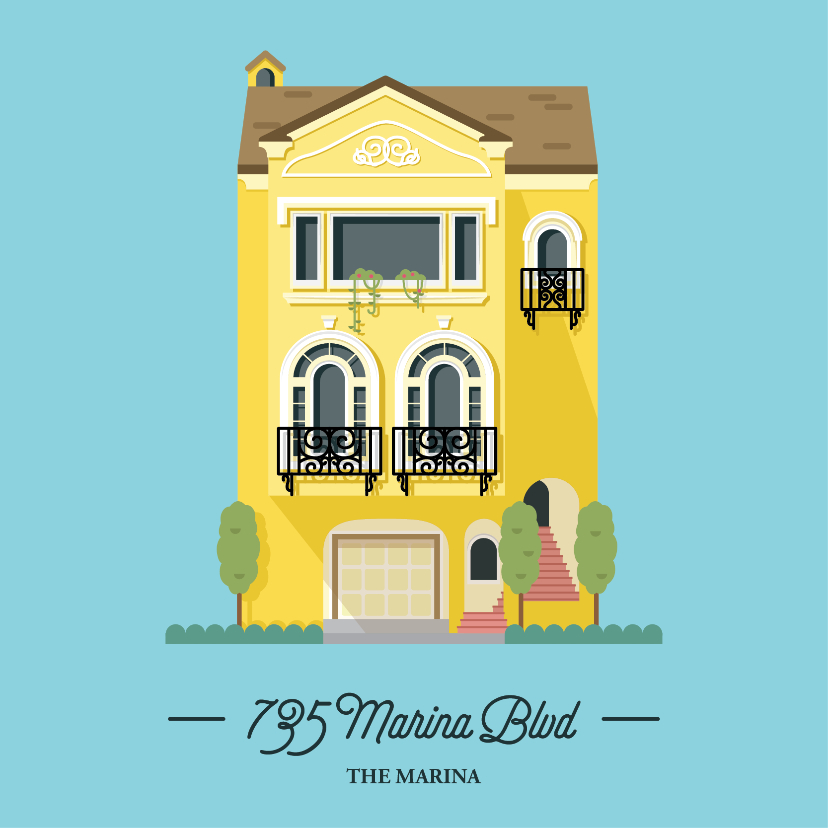 Marina house. Домик иллюстрация флэт. Домики дизайн крафт рисунок. House Dribbble.