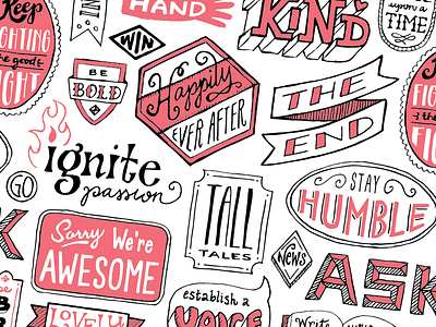 story lettering hand lettering pattern typography variety
