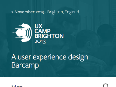 UX Camp Brighton - Home barcamp freight sans small screen
