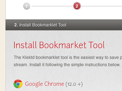 Install Klektd bookmarking tool junction klektd steps