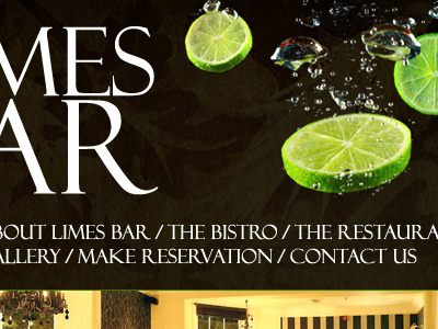 Limes Bar brown lime serif texture