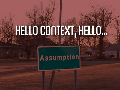 Assumption context slide slidedeck