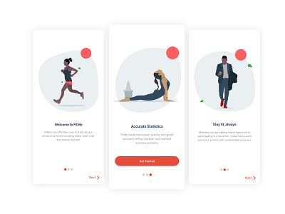 Onboarding Scenes for FitMe iOS app