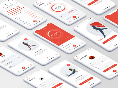 Fitness app for IOS app branding design illustration ios ui ux