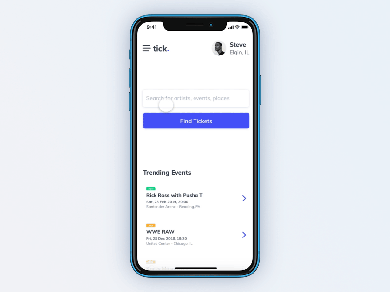 Tick: An event tickets app for iOS