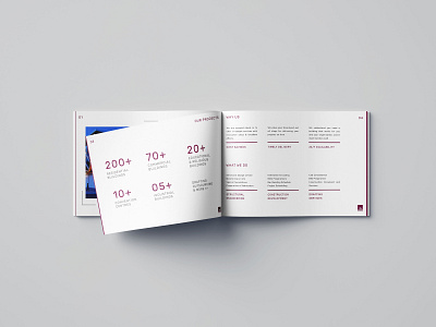 Corporate Portfolio Booklet Design booklet booklet design branding design maroon minimalist portfolio print print design white