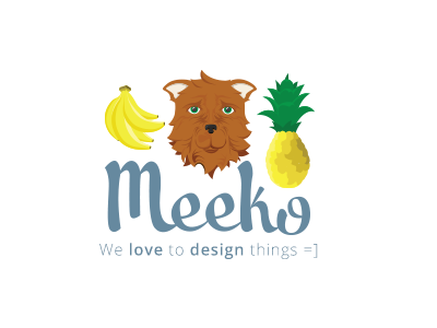 Meeko branding custom type illustration logo typography