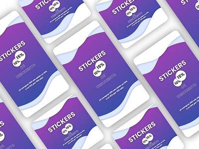 Stickers Promotion branding design flat illustration marketing minimal ui