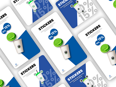 sticker promotion v2 branding design flat illustration minimal ui