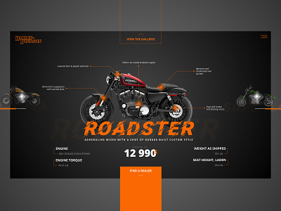 Concept design Harley Davidson design graphic design harleydavidson moto ui web webdesign