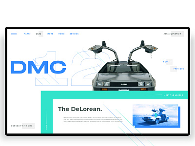 Delorean Landing Page concept design app delorean design graphic design responsive ui ux web webdesign website