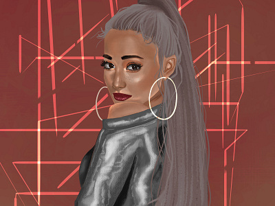 Ariana 2 art branding design digital fashion fashion illustration fashion illustrator illustration portrait portrait art