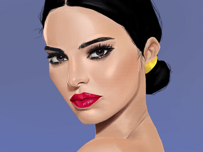 Kendall art design digital fashion fashion illustration fashion illustrator illustration portrait portrait art